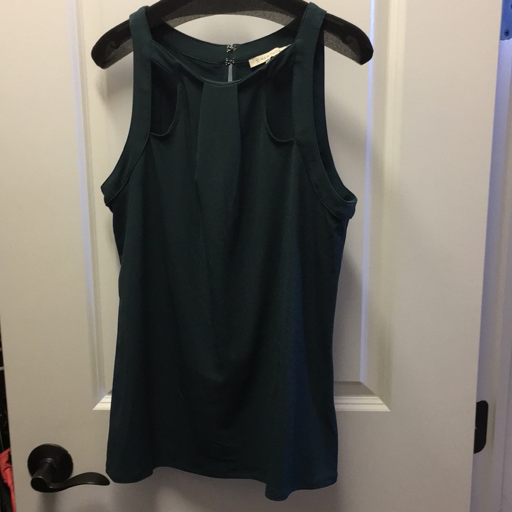 Hawthorn 41 size small green sleeveless blouse
